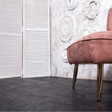 Вінілова плитка ПВХ Vinilam Сланцевий чорний | 61607