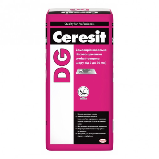 Самовирівнювальна суміш Ceresit DG (25кг)