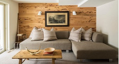 Ламинат на стене - дизайнерское решение