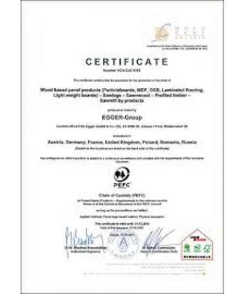 Сертификат  Egger