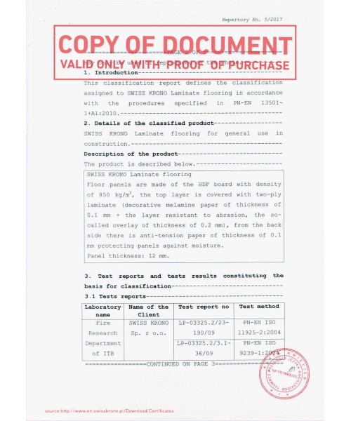 Сертификат Kronopol