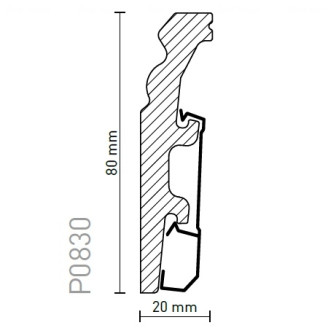 Плінтус Arbiton Vega Білий | P0830 Плінтус Arbiton Vega Білий | P0830