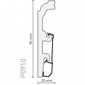 Плінтус Arbiton Vega Білий | P0910 Плінтус Arbiton Vega Білий | P0910