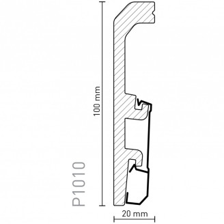 Плінтус Arbiton Vega Білий | P1010 Плінтус Arbiton Vega Білий | P1010