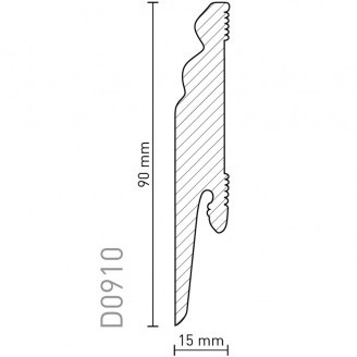 Плинтус Arbiton Dora Белый | D0910 Плинтус Arbiton Dora Белый | D0910