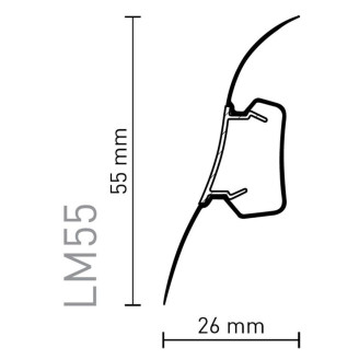 Плинтус Arbiton LM55 Дуб Сардиния | 104 Плинтус Arbiton LM55 Дуб Сардиния | 104
