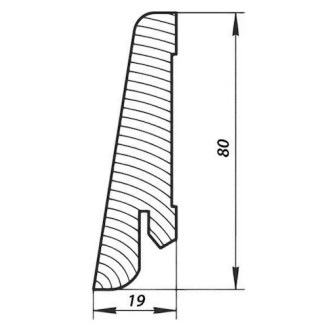 Плінтус Kluchuk Рустик KLR80-13 Дуб Білий (80мм) Плінтус Kluchuk Рустик KLR80-13 Дуб Білий (80мм)
