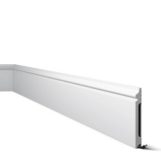 Плинтус NMC дюрополимерный FL14 WallStyl белый | 3046679