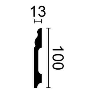 Плінтус NMC дюрополімерний FB2F WallStyl RAL9016 | 3013090