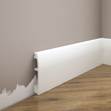 Плінтус дюрополімерний Cezar Elegance LPC-06 білий матовий | W-LS-LPC-06-101-200