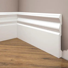 Плінтус дюрополімерний Cezar Elegance LPC-09 білий матовий | W-LS-LPC-09-101-200