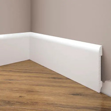 Плінтус дюрополімерний Cezar Elegance LPC-11 білий матовий | W-LS-LPC-11-101-200