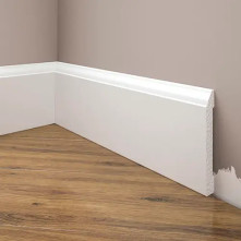 Плінтус дюрополімерний Cezar Elegance LPC-15 білий матовий | W-LS-LPC-15-101-200