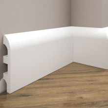 Плінтус дюрополімерний Cezar Elegance LPC-19 білий матовий | W-LS-LPC-19-101-200