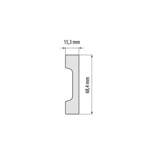 Плінтус дюрополімерний Cezar Elegance LPC-23 білий матовий | W-LS-LPC-23-101-200 Плінтус дюрополімерний Cezar Elegance LPC-23 білий матовий | W-LS-LPC-23-101-200