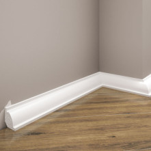 Плінтус дюрополімерний Cezar Elegance LPC-01 білий матовий | W-LS-LPC-01-101-244