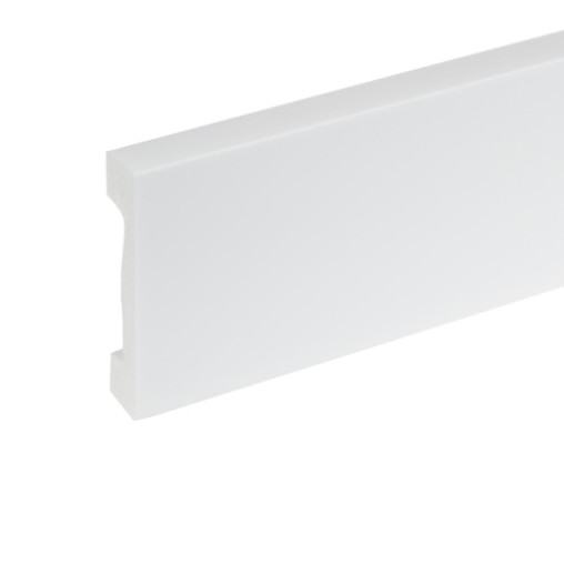 Плінтус дюрополімерний Cezar Elegance LPC-28 білий матовий | W-LS-LPC-28-101-200