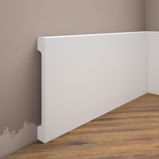 Плінтус дюрополімерний Cezar Elegance LPC-31 білий матовий | W-LS-LPC-31-101-200
