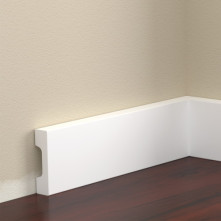 Плінтус дюрополімерний Cezar Elegance LPC-36 білий матовий | W-LS-LPC-36-101-244