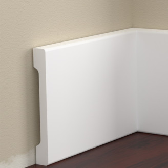 Плінтус дюрополімерний Cezar Elegance LPC-38 білий матовий | W-LS-LPC-38-101-200