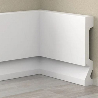 Плінтус дюрополімерний Cezar Elegance LPC-29LE білий матовий | W-LS-LPC-29LE-101-244