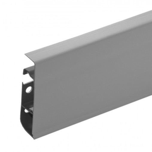 Плінтус ПВХ Cezar Hi Line Prestige Сірий Матовий | W-PC-HLP-M088-250