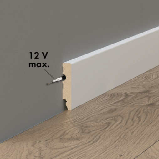 Плінтус Cezar MDF 810350 білий | W-MD-LP080145S03-9003OT