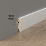 Плінтус Cezar MDF 810350 білий | W-MD-LP080145S03-9003OT