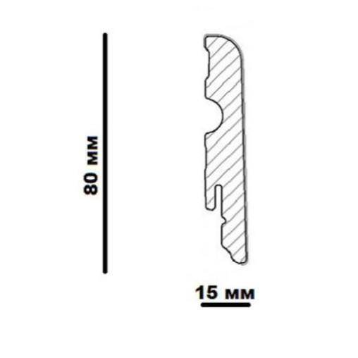 Плінтус FN Neuhofer Holz MDF FU077L FOEI428 Дуб сірий натур | 548456