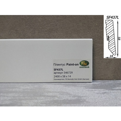 Плінтус FN Neuhofer Holz PAINT-ON MDF FU60L білий | 546729