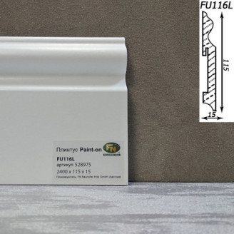 Плінтус FN Neuhofer Holz PAINT-ON MDF FU116L білий | 528975 Плінтус FN Neuhofer Holz PAINT-ON MDF FU116L білий | 528975