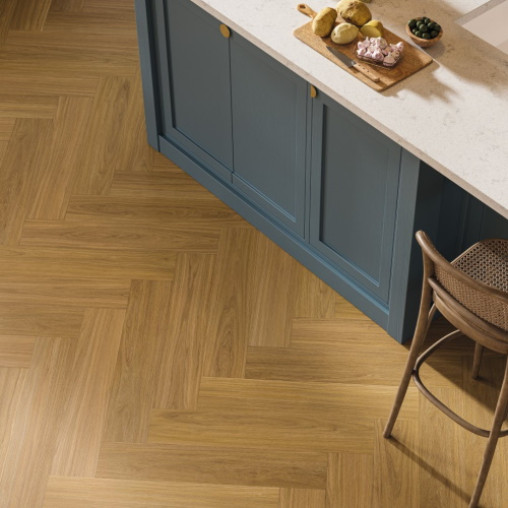 Вінілова плитка пвх Parador TrendTime 3 Herringbone Дуб Оксфорд карамельно-коричневий | 1748856