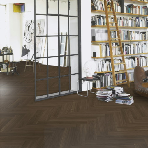 Вінілова плитка пвх Parador TrendTime 3 Herringbone Дуб Оксфорд темно-коричневий | 1748855