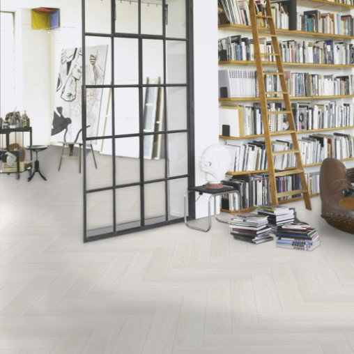 Вінілова плитка пвх Parador TrendTime 3 Herringbone Дуб Оксфорд білий | 1748854