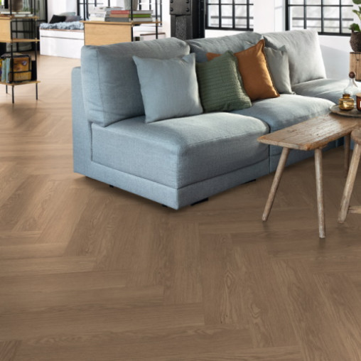 Ламінат EGGER Herringbone Дуб Баронія коричневий | EL2134.1806803