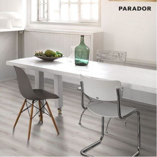 Ламинат Parador Basic 600 V4 Дуб Аскада белый вибеленный 1х | 1593828 Ламинат Parador Basic 600 V4 Дуб Аскада белый вибеленный 1х | 1593828